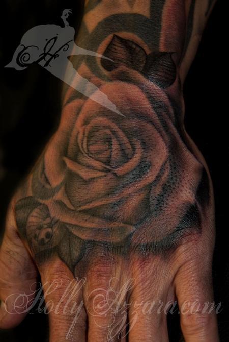 Holly Azzara - Realistic Rose on Hand